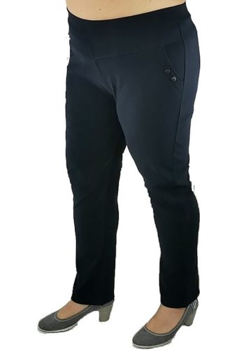 Hosszú szárú díszített zsebű, jersey leggings, gumis derekú- sötétkék