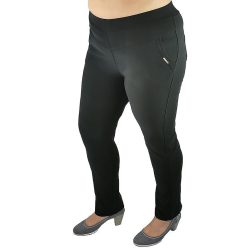   Hosszú szárú díszített zsebű, jersey leggings, gumis derekú- fekete