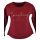 Arany feliratos elejű, hátul sima egyszínű, vastagabb pamut anyagból készült, karcsúsított, hosszú ujjú, környakú, fiatalos olasz felsőrész- bordó